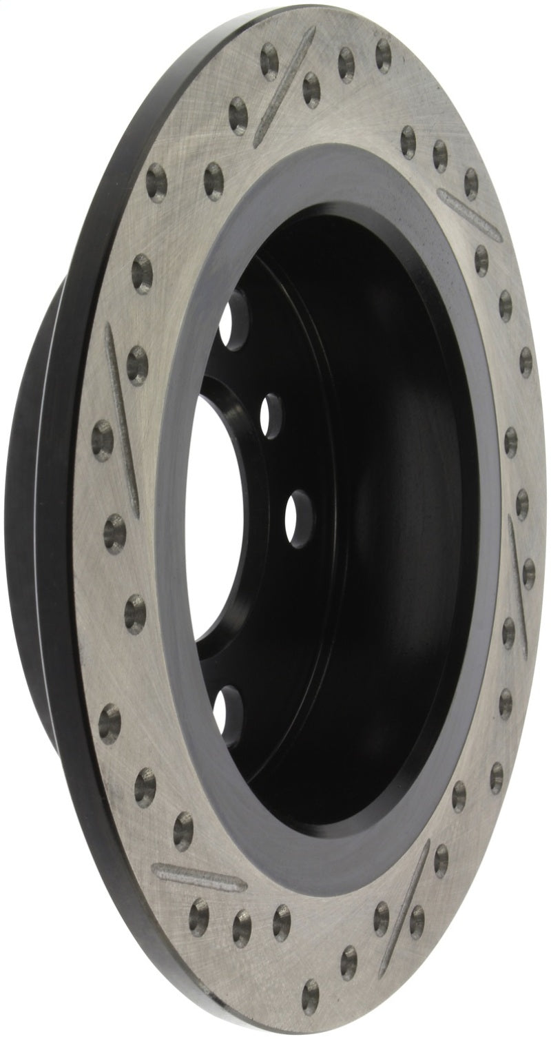 StopTech 14-15 Mini Cooper Base Slotted & Drilled Rear Left Rotor 127.34159L