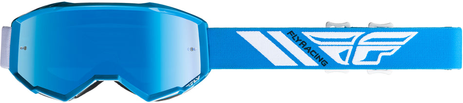 FLY RACING Zone Goggle Blue W/Sky Blue Mirror Lens W/Post FLA-012