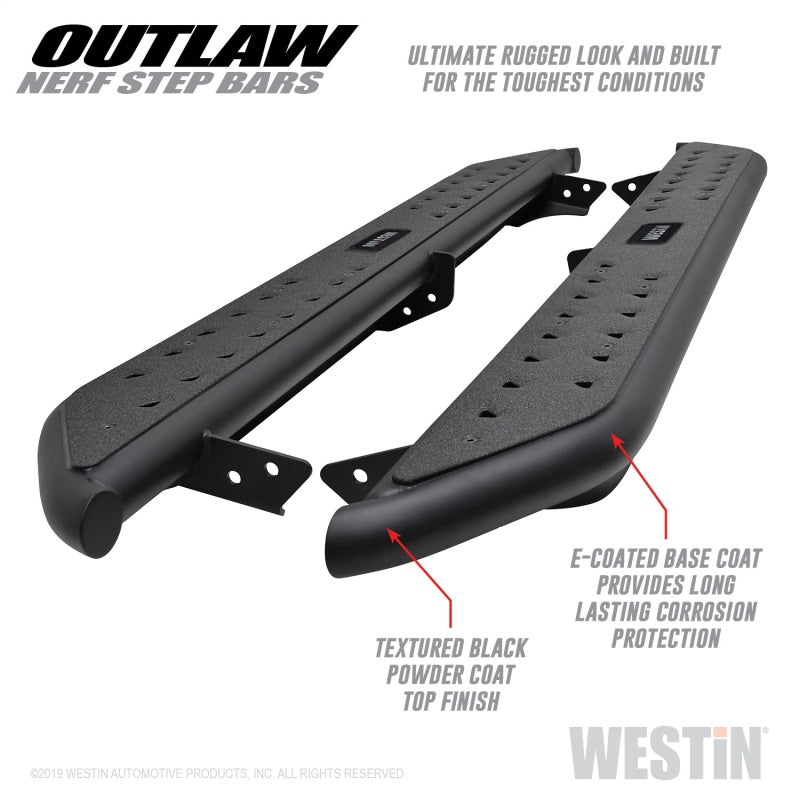 Westin 05-19 Toyota Tacoma Double Cab Outlaw Nerf Step Bars 58-52775