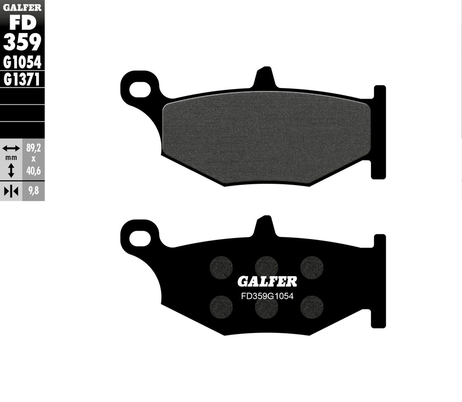 GALFER Brake Pads Semi Metallic Fd359g1054 FD359G1054