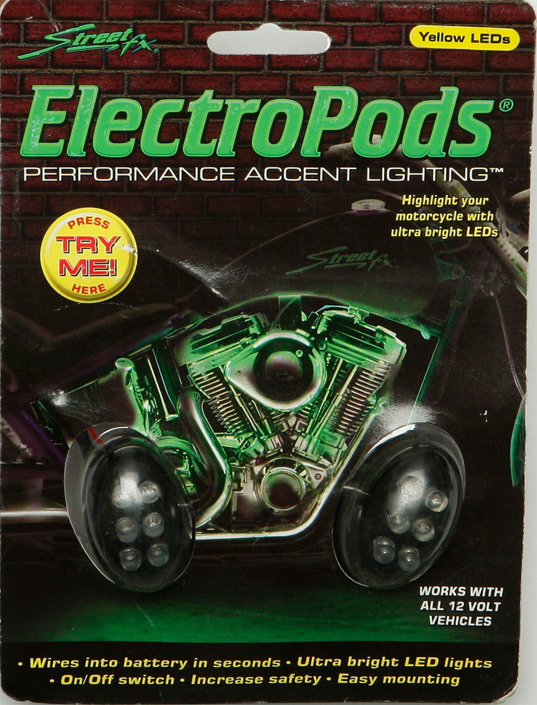 STREETFX Oval Light Kit Black W/Yellow Led 1042798