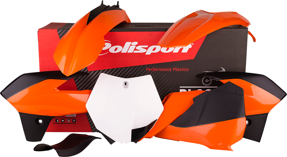 POLISPORT Body Kit - '13 - '14 OEM Orange/Weiß/Schwarz - SX 85 90555 