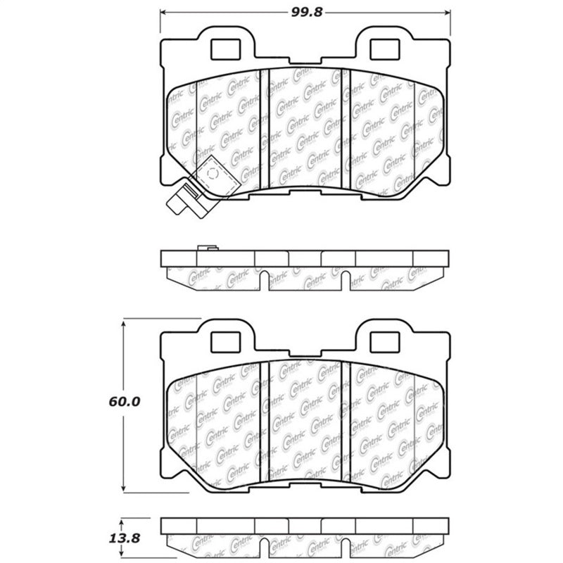 StopTech Street Touring 08-09 Infiniti FX50/G37 Rear Brake Pads 308.1347