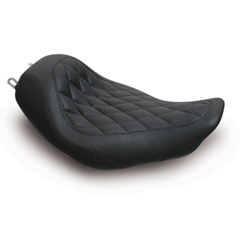 Mustang 08-21 Harley Electra Glide Std,Rd Glide,Rd King,Str Glide Solo Seat Diamond Stitch -Brown 76735