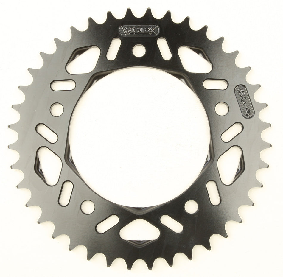 VORTEX Rear F5 Sprocket Aluminum 40t-520 Blk Hc Yam 654AK-40