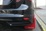 Rally Armor 13+ Ford Focus ST Black Mud Flap w/ Grey Logo MF27-UR-BLK/GRY
