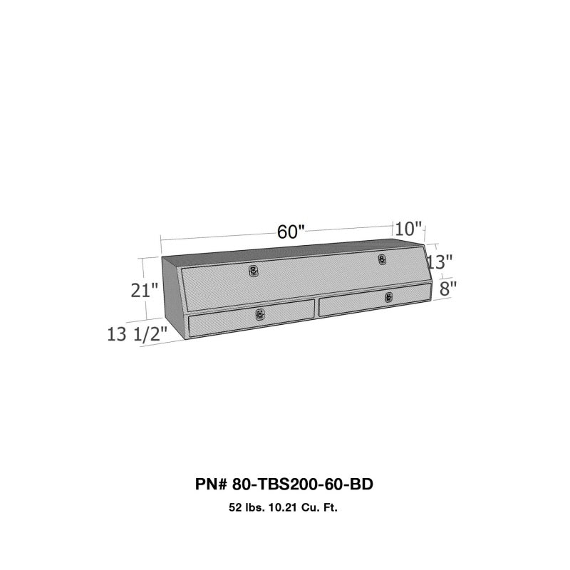 Westin/Brute Contractor TopSider 60in w/ Drawers & Doors - Aluminum 80-TBS200-60-BD
