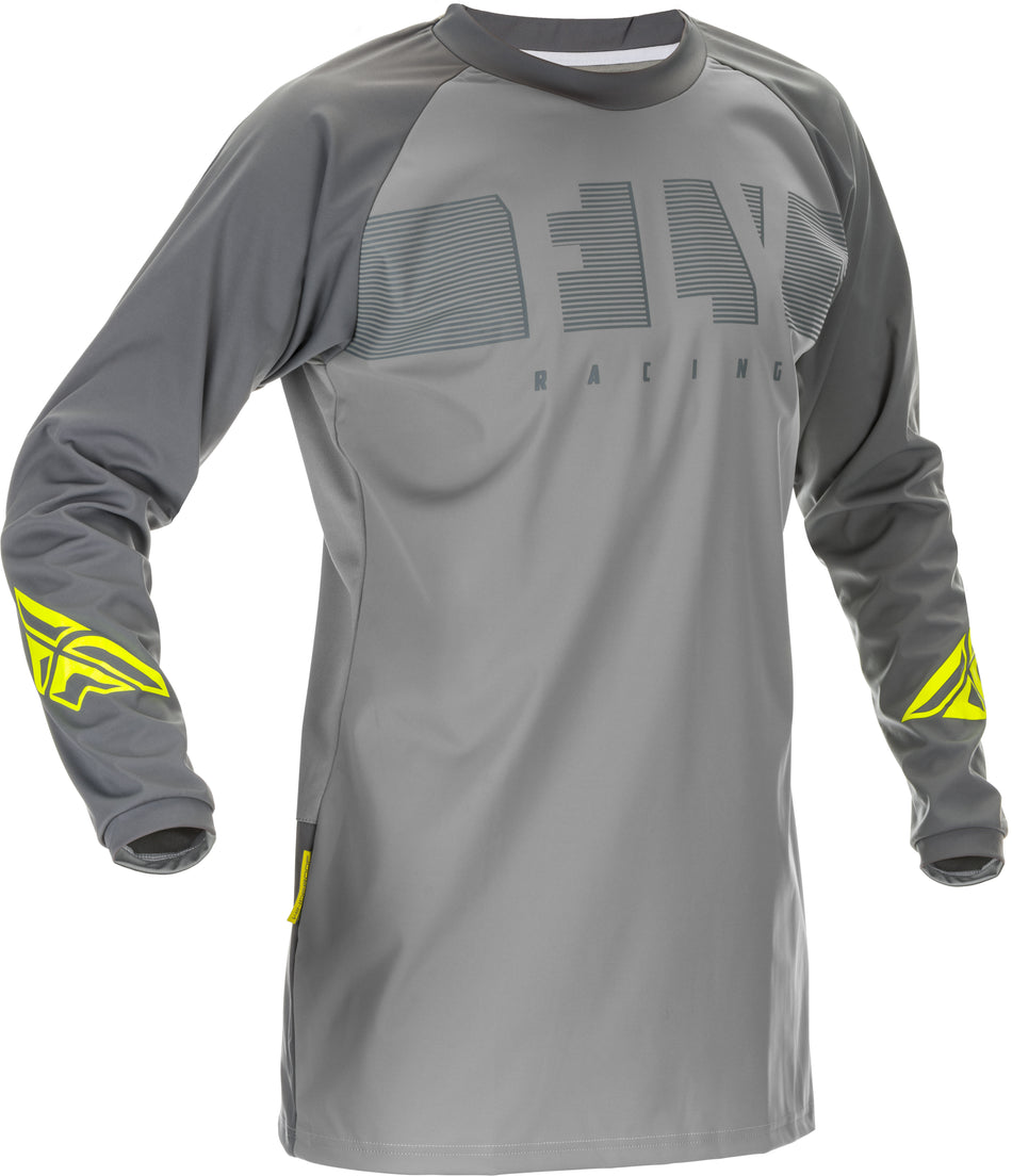 FLY RACING Windproof Jersey Grey/Hi-Vis Lg 370-8018L