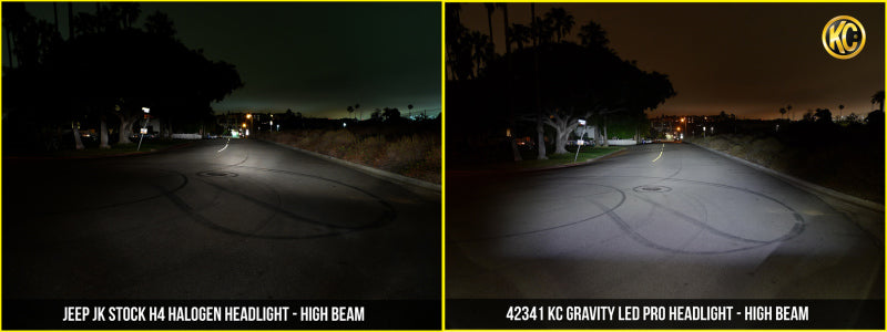 KC HiLiTES 07-18 Jeep JK (Not for Rubicon/Sahara) 7in. Gravity LED Pro DOT Headlight (Pair Pack Sys) 42341