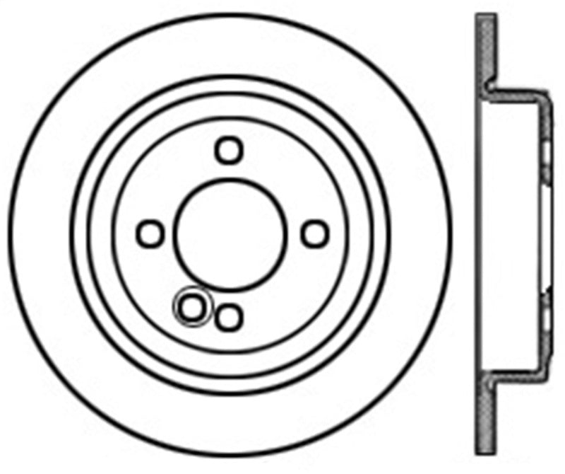 StopTech 07-09 Mini Coooper/Cooper S Slotted & Drilled Left Rear Rotor 127.34094L