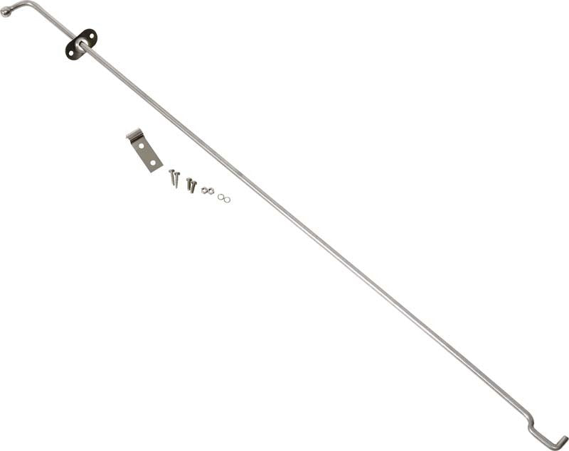 Kentrol 72-86 Jeep CJ Hood Prop Rod - Polished Silver 30523