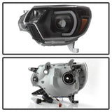 xTune Toyota Tacoma 12-15 Headlights - Light Bar DRL - Black PRO-JH-TTA12-LBDRL-BK 9037542
