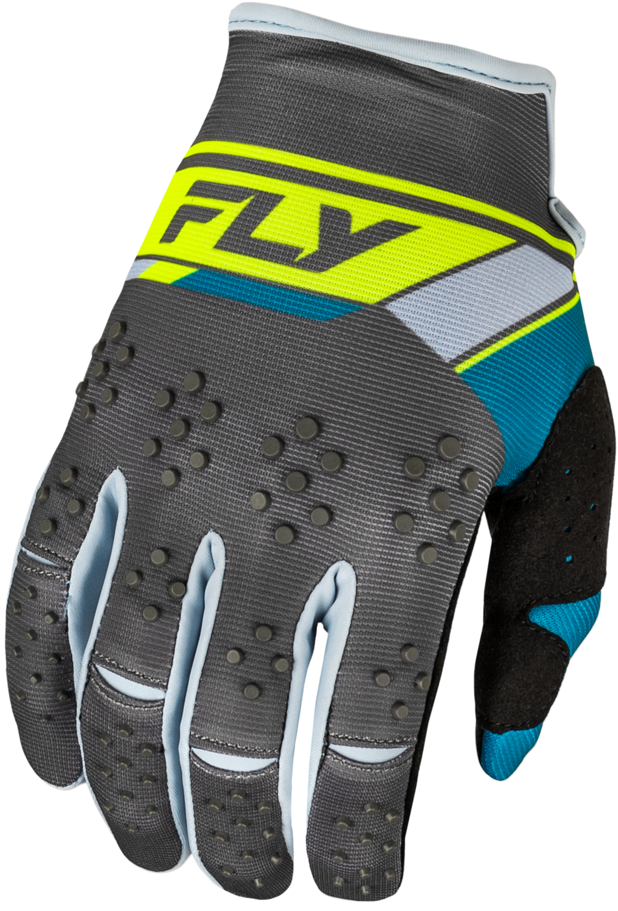 FLY RACING Kinetic Prix Gloves Charcoal/Hi-Vis Sm 377-411S