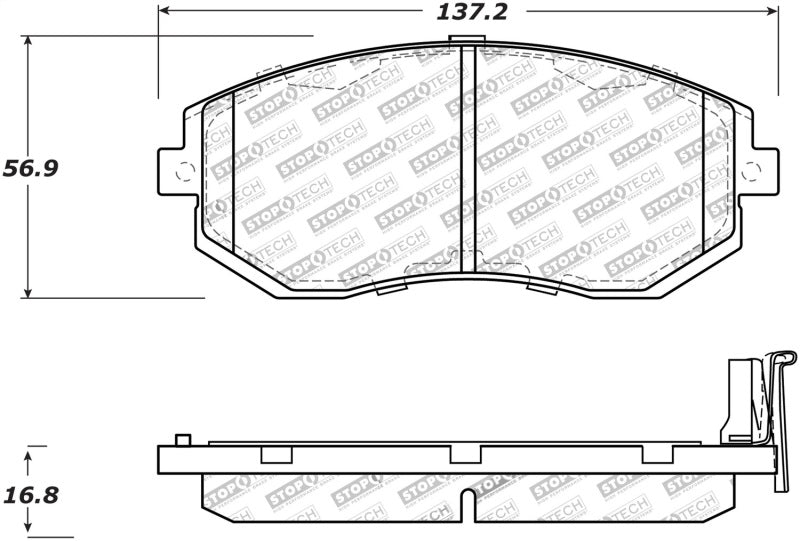 StopTech Performance 13 Scion FR-S / 13 Subaru BRZ Front Brake Pads 309.1539