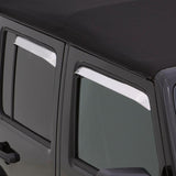 AVS 87-98 Ford F-250 Super Duty Ventshade Front & Rear Window Deflectors 4pc - Stainless 14075