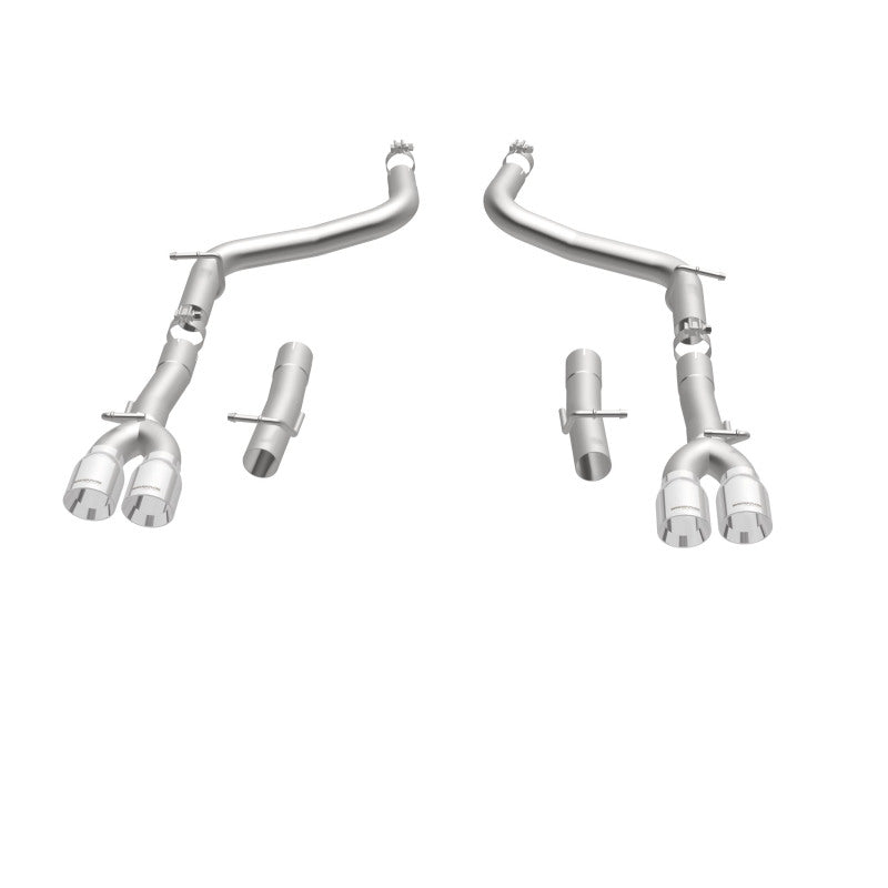 MagnaFlow Axle-Back, SS, 2.5in, Quad Split Rear 3.5in Tip 2015 Dodge Challenger 3.6L V6 19218