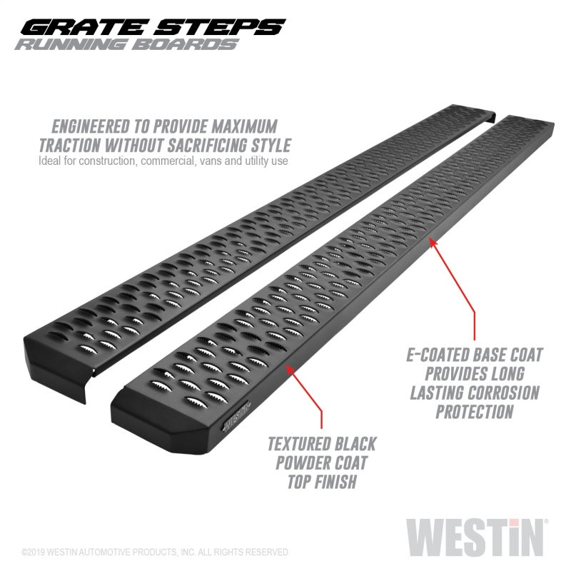 Westin Grate Steps Running Boards 79 in - Textured Black 27-74735