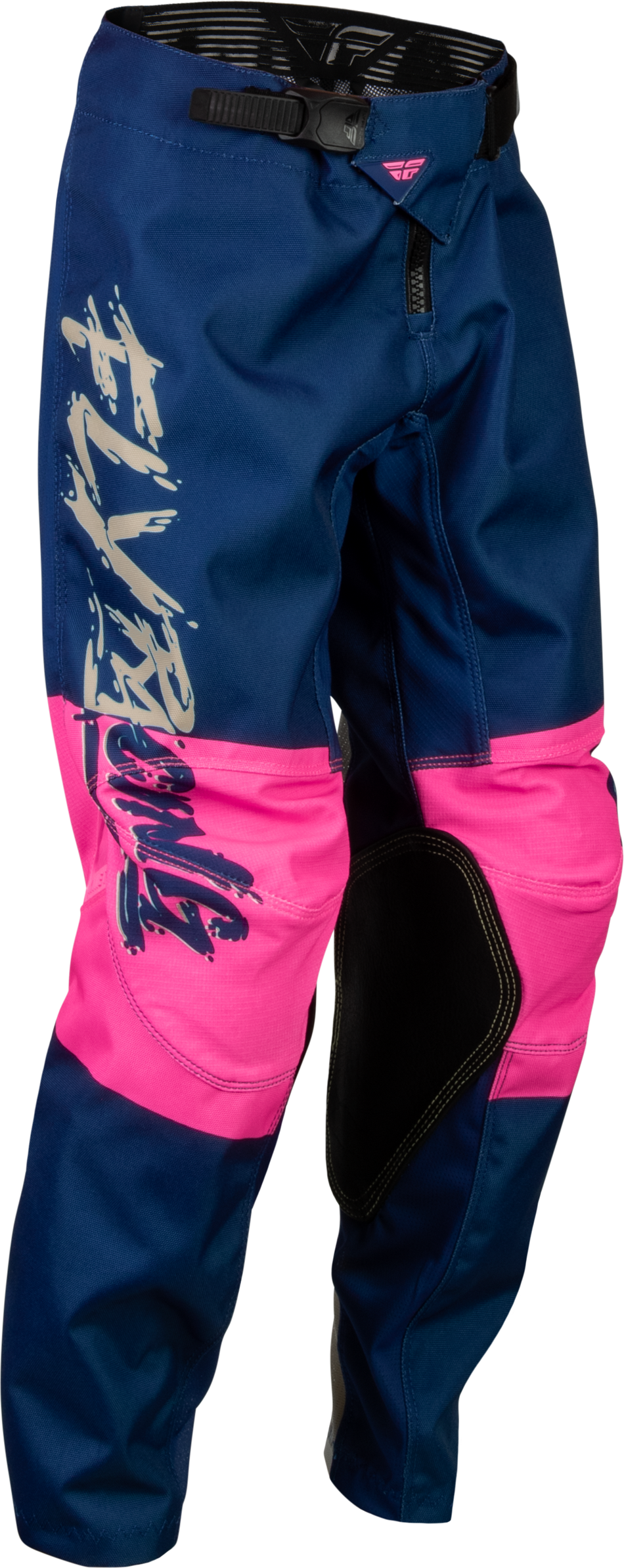 FLY RACING Youth Kinetic Khaos Pants Pink/Navy/Tan Sz 18 376-43418