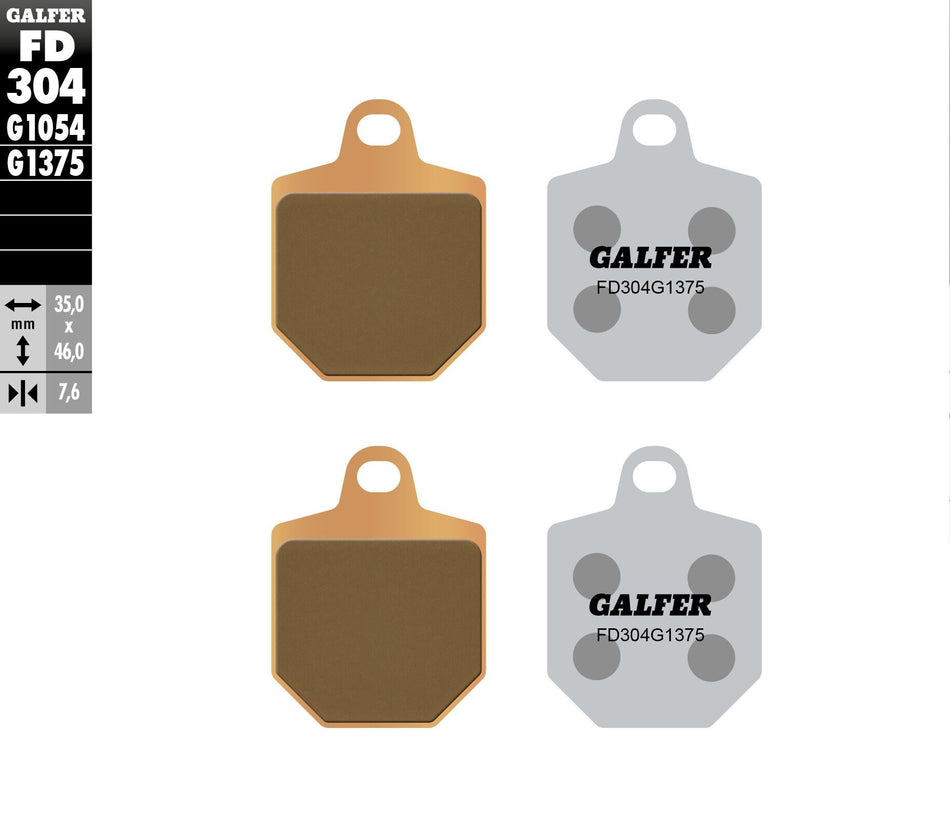 GALFER Brake Pads Sintered Ceramic Fd304g1375 FD304G1375