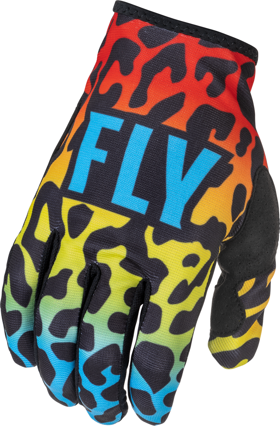 FLY RACING Youth Lite S.E. Exotic Gloves Red/Yellow/Blue Ym 375-715YM