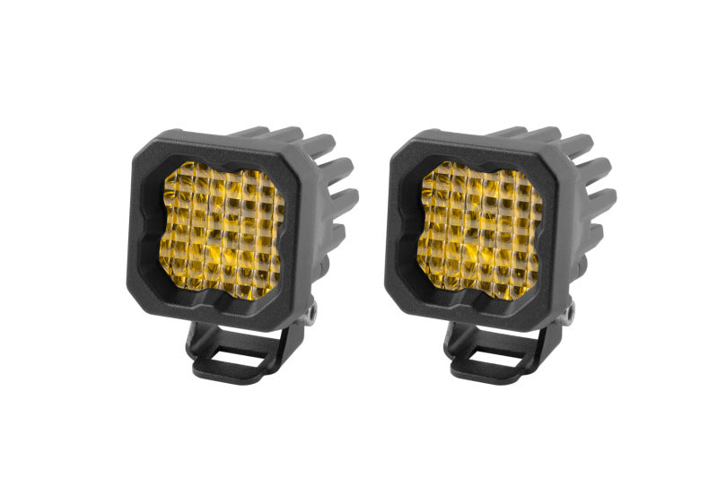Diode Dynamics Stage Series C1 LED Pod Pro - Yellow Wide Standard ABL (Pair) DD6458P