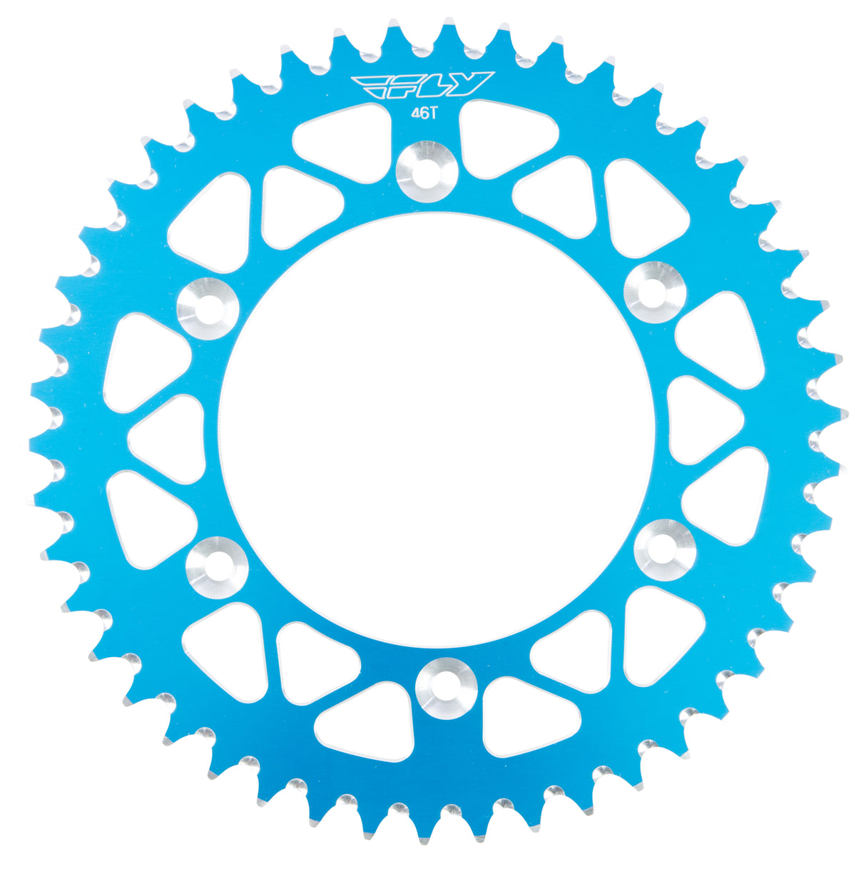 FLY RACING Rear Sprocket Aluminum 46t-520 Blu Husq/Ktm OLD 316-46 BLU