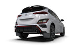 Rally Armor 2022 Hyundai Kona N Black UR Mud Flap w/ Red Logo MF83-UR-BLK-RD