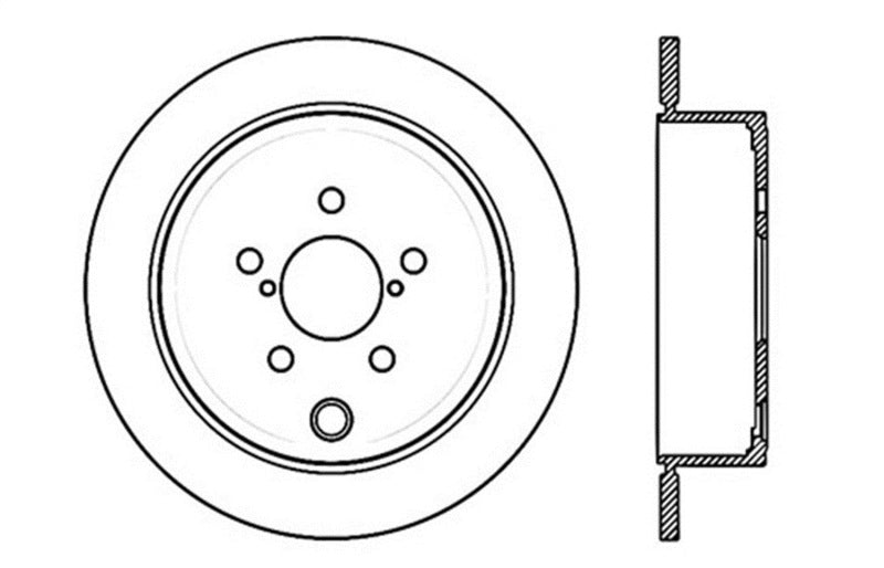 StopTech 08-10 Impreza WRX (Exc STi)/08-10 Impreza Coupe/Sedan Slotted & Drilled Left Rear Rotor 127.47029L