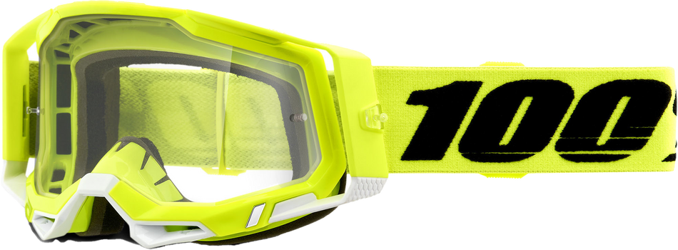 100% Racecraft 2 Goggle Yellow Clear Lens 50009-00004