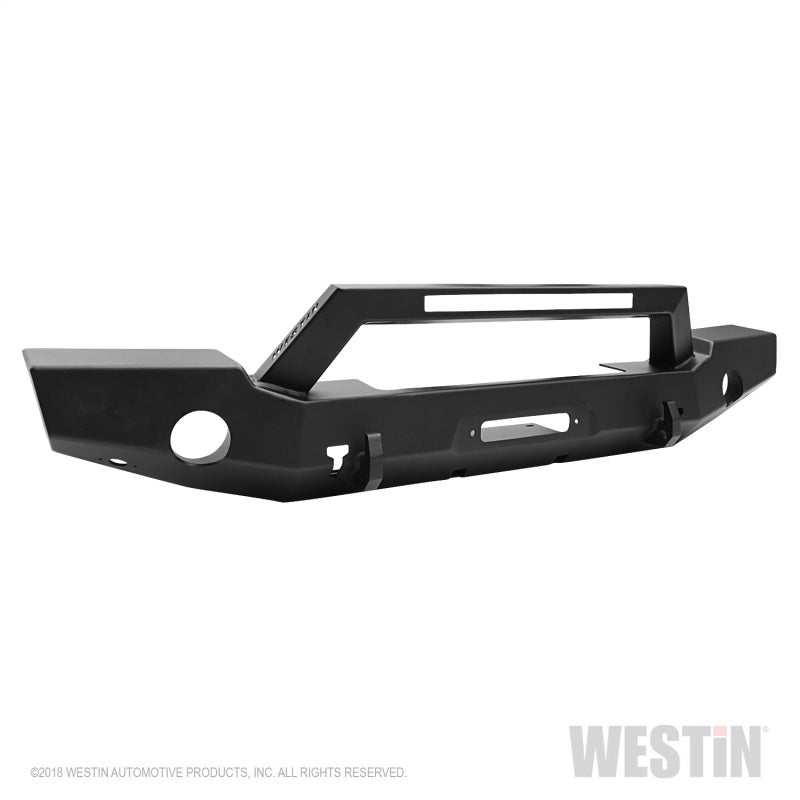 Westin 18-20 Jeep Wrangler WJ2 Full Width Front Bumper w/LED Light Bar Mount Textured Black 59-80125