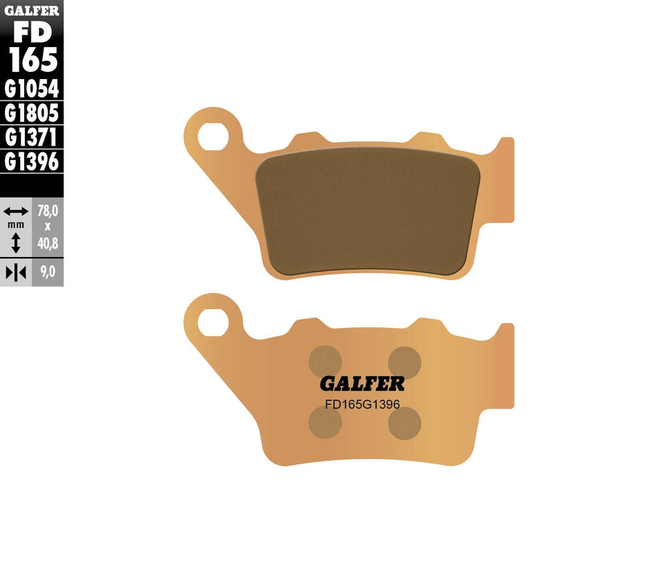 GALFER Brake Pads Sintered Fd165g1396 FD165G1396