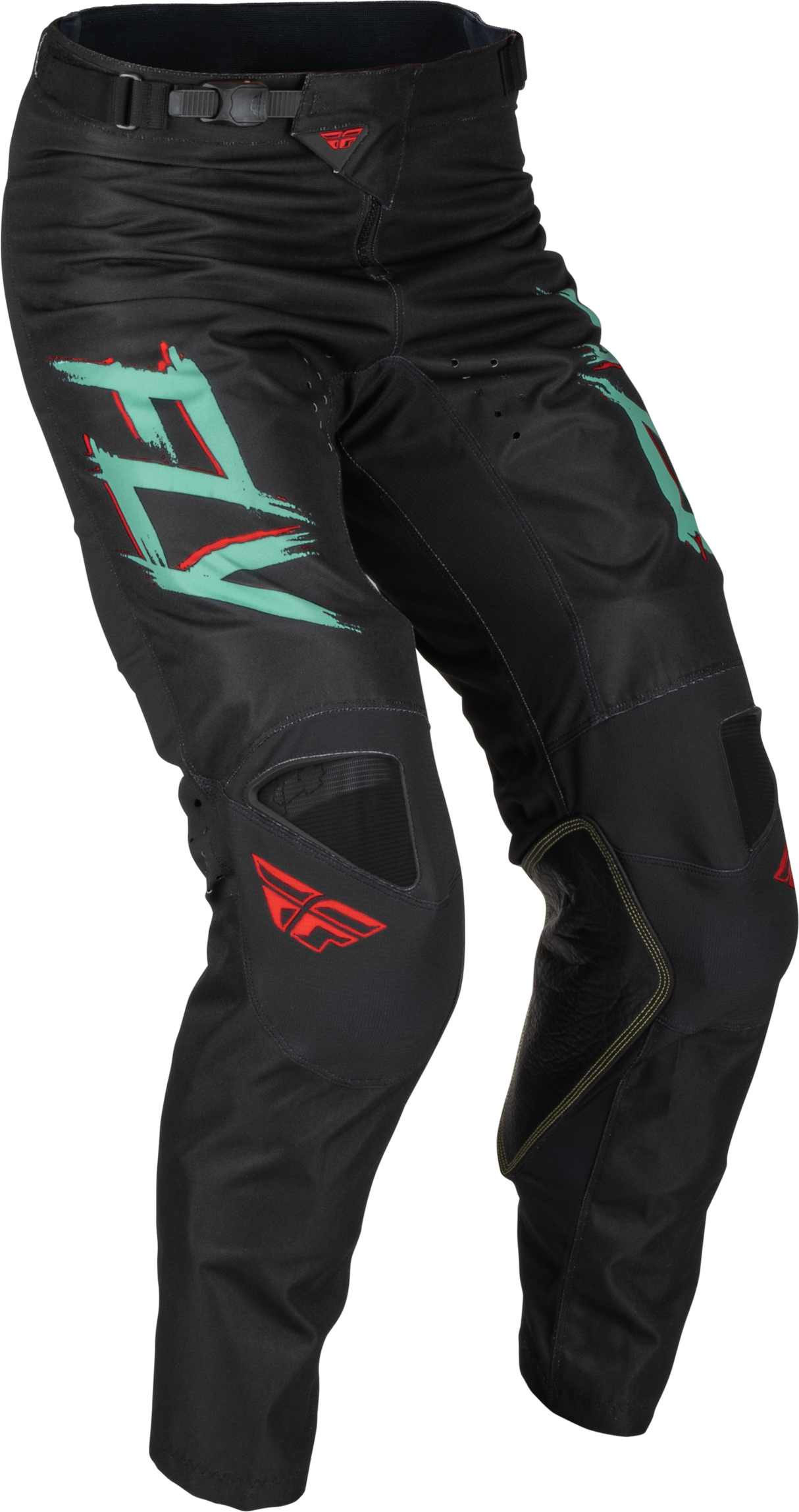 FLY RACING Kinetic S.E. Rave Pants Black/Mint/Red Sz 38 376-53438