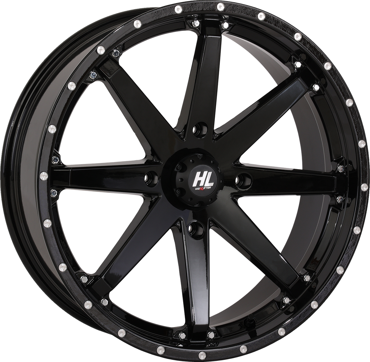 Rueda HIGH LIFTER - HL10 - Delantera/Trasera - Negro brillante - 20x7 - 4/137 - 4+3 (+10 mm) 20HL10-1237