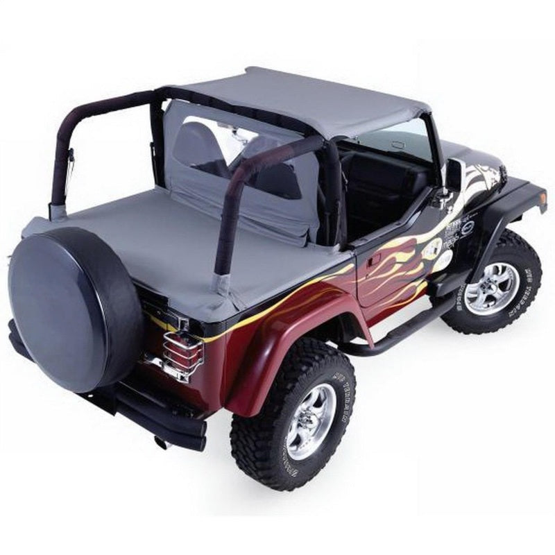 Rampage 1987-1991 Jeep Wrangler(YJ) Cab Soft Top And Tonneau Cover - Black Denim 992015