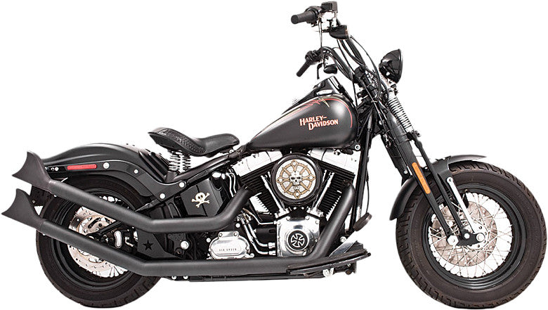 FREEDOM Upsweep W/Fishtails Black `86-17 Softail HD00265