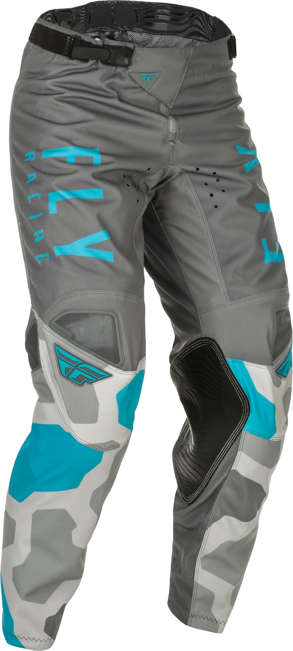 FLY RACING Youth Kinetic K221 Pants Grey/Blue Sz 18 374-53618