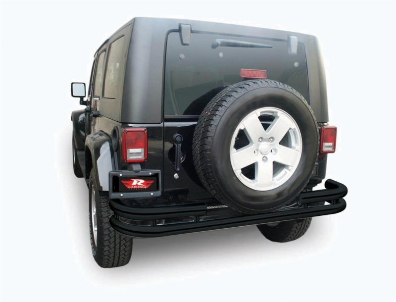 Rampage 2007-2018 Jeep Wrangler(JK) Double Tube Rear Bumper - Black 88648