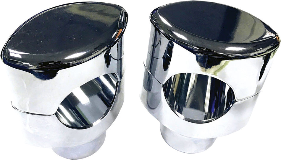 HARDDRIVE Chrome Handlebar Risers For 1.25" Dia Bars 240973