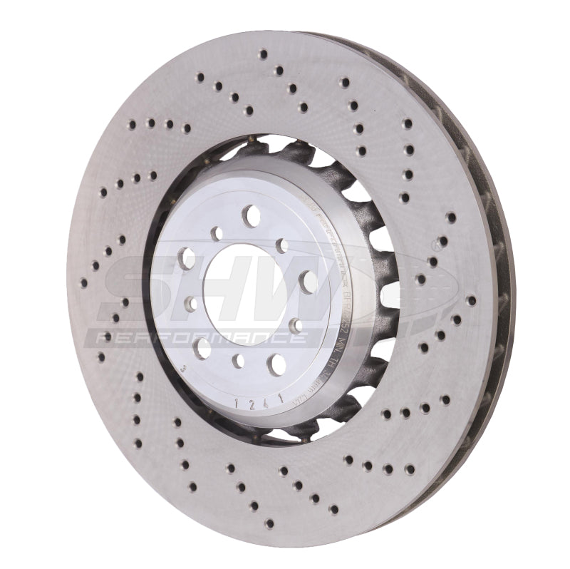 SHW 2021 BMW M2 Comp 3.0L w/o Ceramic Brake Right Front Cross-Drilled LW Brake Rotor (34118072018) BFR48252