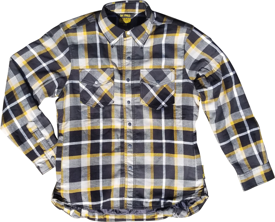 SCORPION EXO Women's Covert Flannel White/Yellow 2x 52231-7