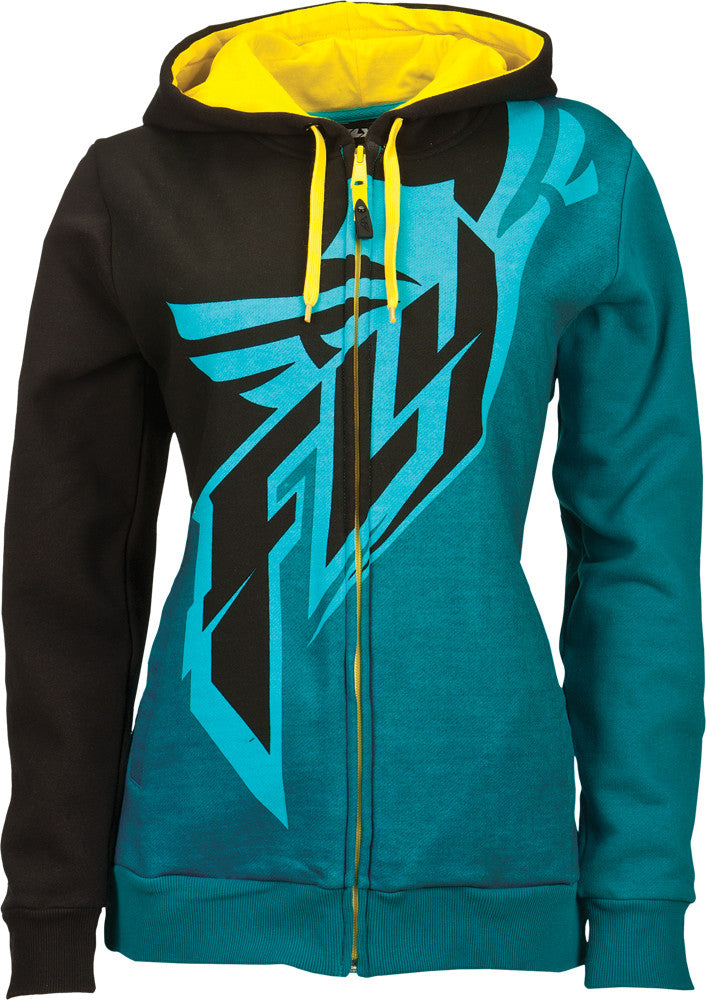 FLY RACING Arctic Ambience Hoody Black/Teal/Yellow X TEAL/BLK/YEL XL