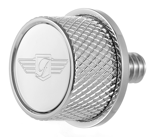 FIGURATI DESIGNS Seat Mounting Knob - Stainless Steel - Logo FD01-SEAT KN-SS