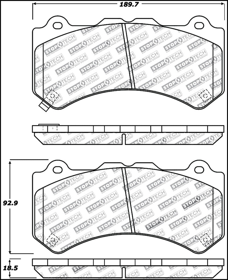 StopTech Performance Brake Pads 309.1382