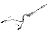 Borla F-150 2021 5.0L 4dr CC SB EC STB Lariat/KR/Pltm/LTD 3/2.25 SRE Cat-Back Touring Black CHR Tips 140865BC