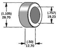 HARDDRIVE Axle Spacer Zinc 41607-83 3/4"X0.5" 339298