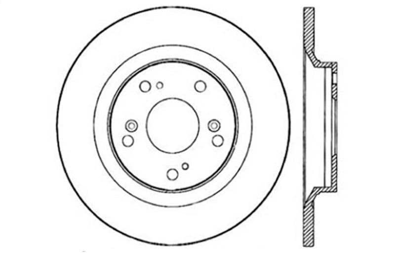 StopTech 00-09 S2000 Slotted & Drilled Right Rear Rotor 127.40050R