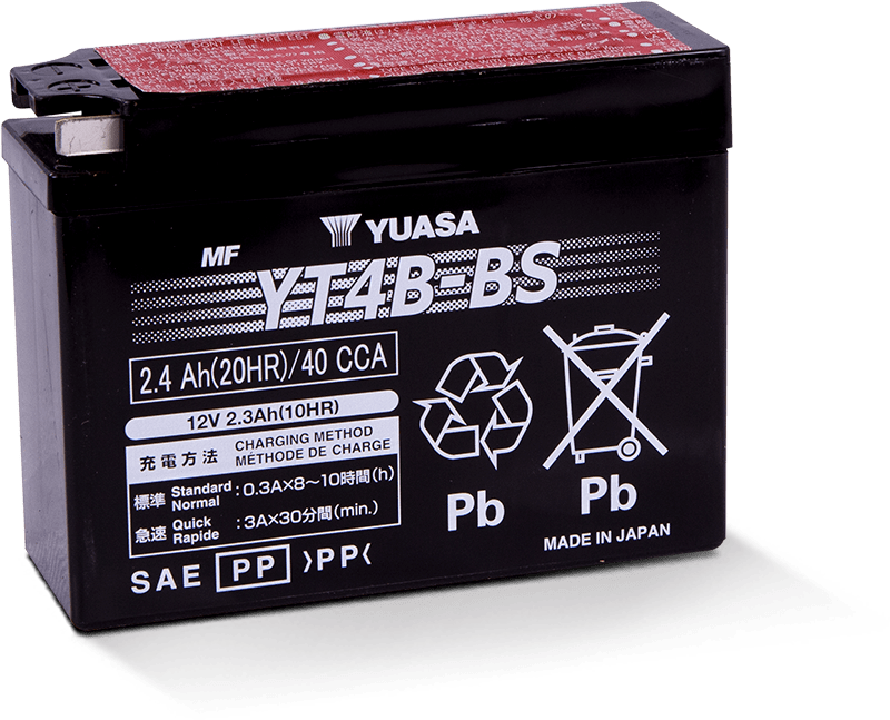 Yuasa YT4B-BSMaintenance Free AGM 12 Volt Battery (Bottle Supplied) YUAM62T4B