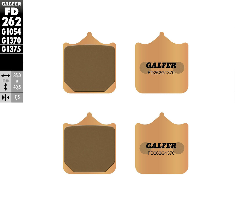 GALFER Brake Pads Sintered Fd262g1370 FD262G1370