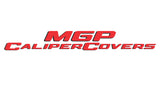 MGP 4 Caliper Covers Engraved Front Cursive/Cadillac Engraved Rear CTS Red finish silver ch 35013SCTSRD