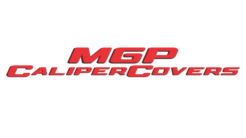 MGP 4 Caliper Covers Engrvd Front No bolts/Tbird Engrvd Rear/Tbird Emblem Red fnsh slvr ch 10086STDBRD
